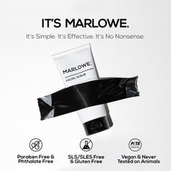MARLOWE No.122 exfoliante para hombre, aroma a pino y madera de agar, sensorial y refrescante.
