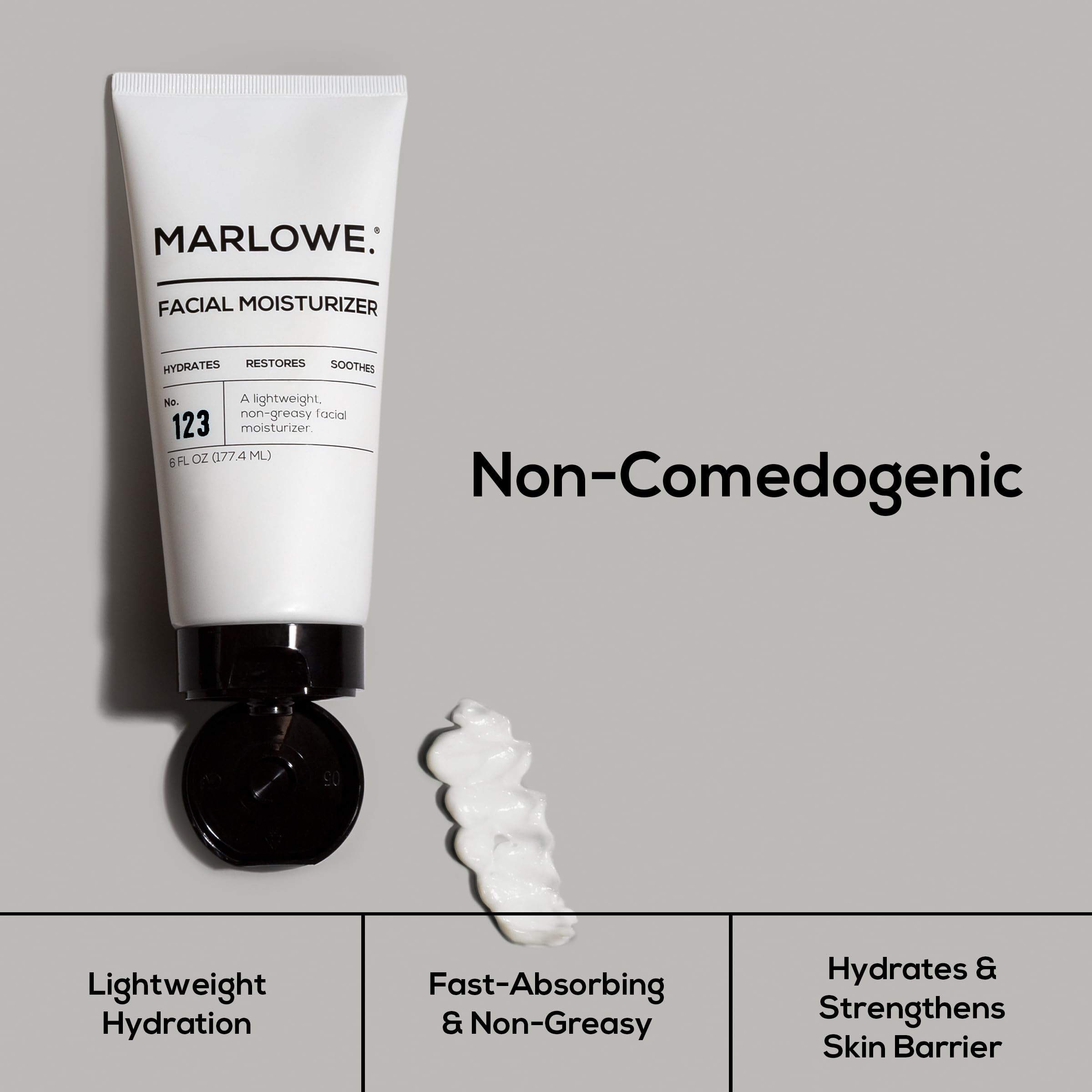 Marlowe No. 123 aloe vera ingredient emphasizes soothing, hydrating properties.
