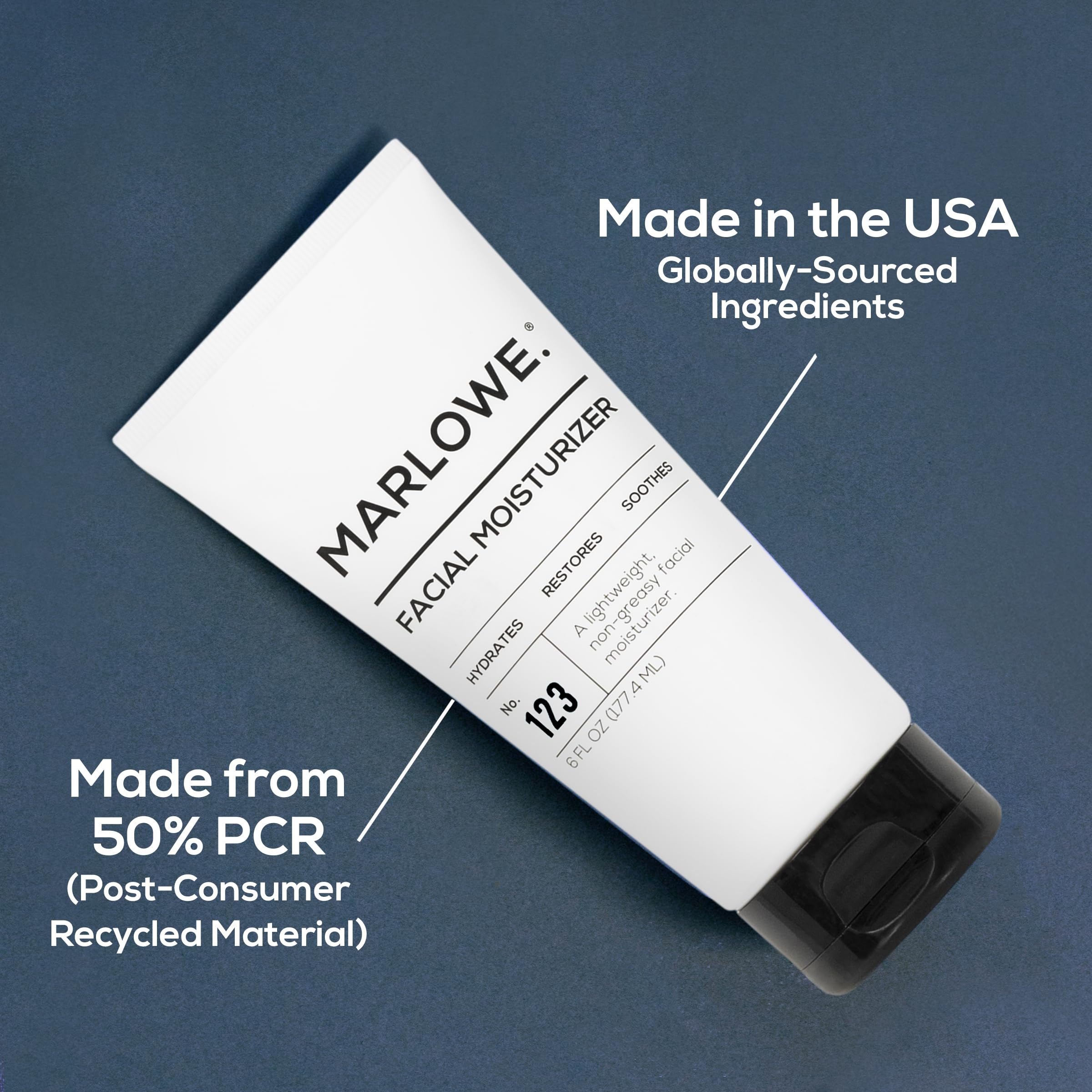 Marlowe No. 123 green tea extract highlights antioxidant support for skin health.