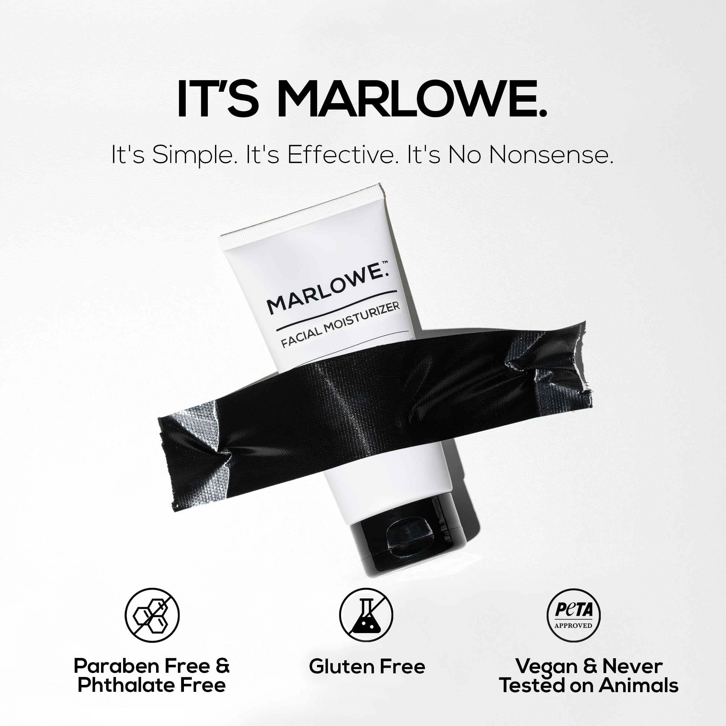 Marlowe No. 123 hand application illustrates easy rub-in for daily grooming.