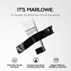 MARLOWE No.128 aloe vera and shea butter hydrate and soothe skin.
