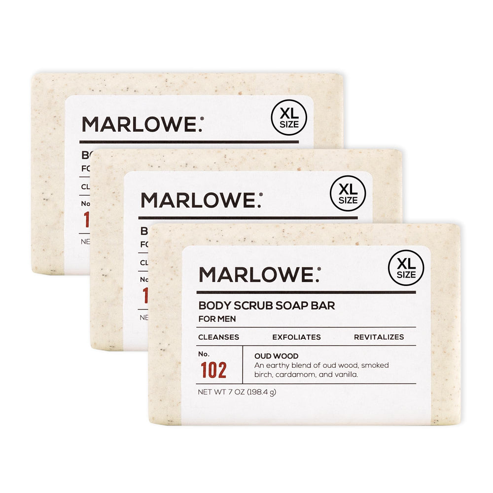 MARLOWE No. 102 Oud Wood packaging highlights sustainable materials and premium design.
