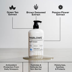 MARLOWE No. 103, botella de ducha original, espuma suave para limpiar sin irritación.