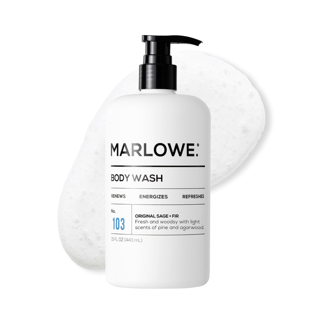 MARLOWE No. 103, ducha corporal con bomba, revitaliza la piel tras la ducha.