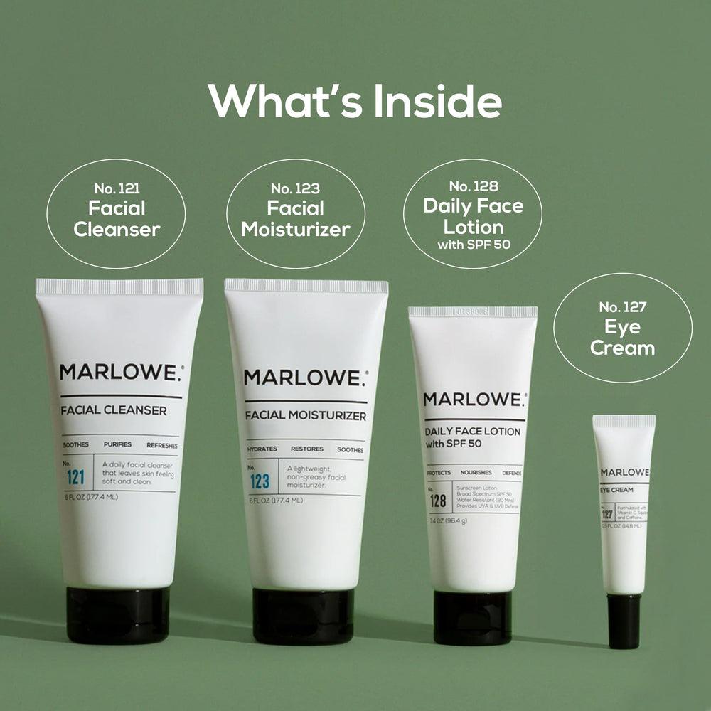 MARLOWE SPF50 lotion close-up shows non-greasy texture.