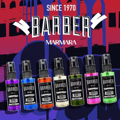 Marmara Barber Cologne spray captures easy application for on-the-go refreshment.