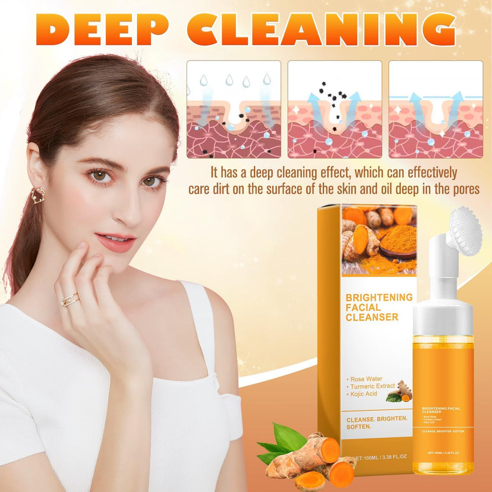 MAROJEIF limpiador facial curcuma cepillo para piel nutrida