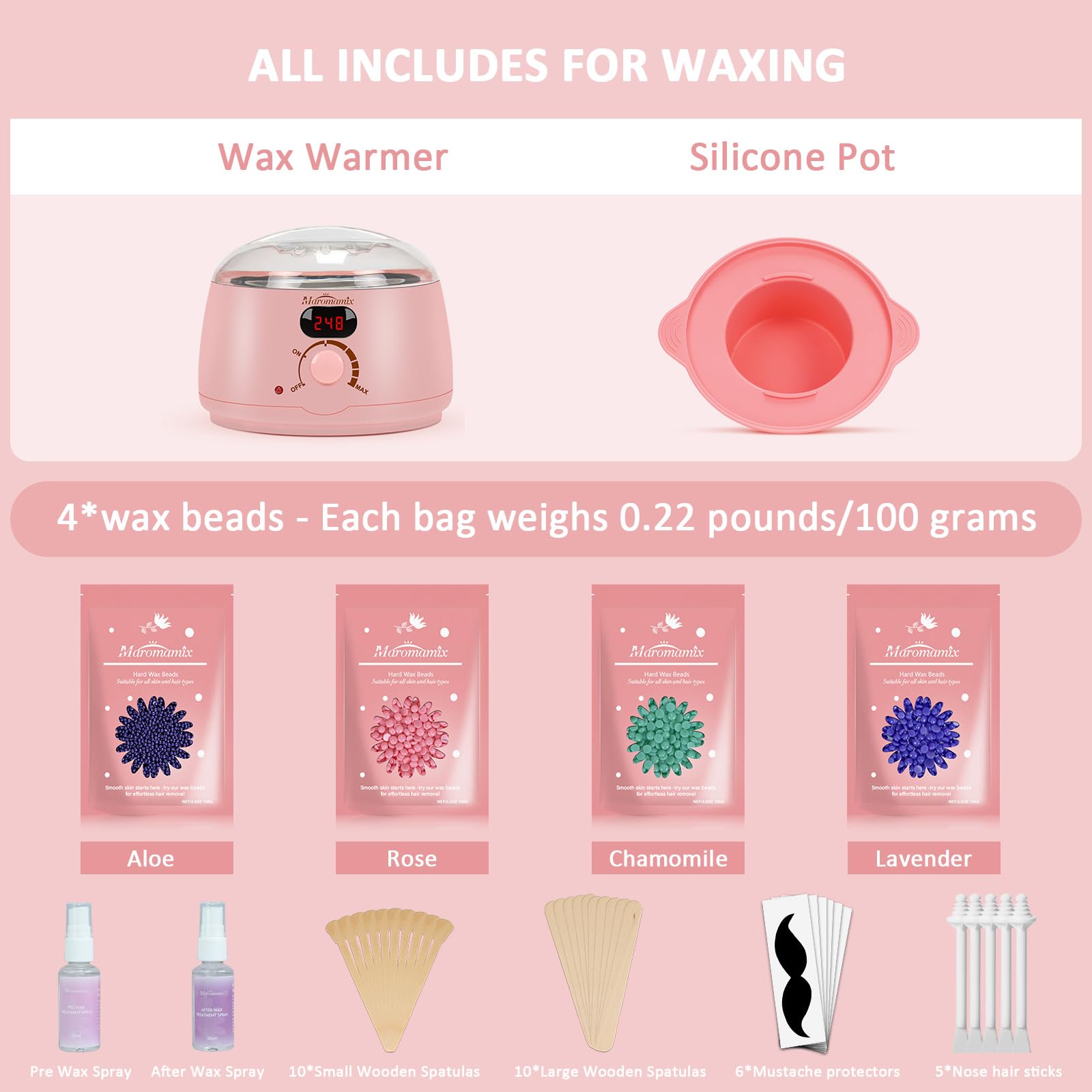 Maromamix pre and post wax sprays for skin preparation and aftercare
