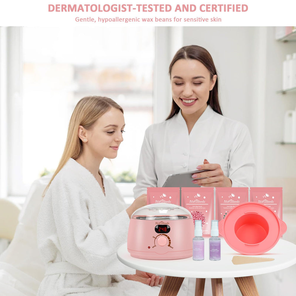 Maromamix removable silicone wax pot for easy cleanup after waxing