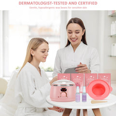 Maromamix removable silicone wax pot for easy cleanup after waxing