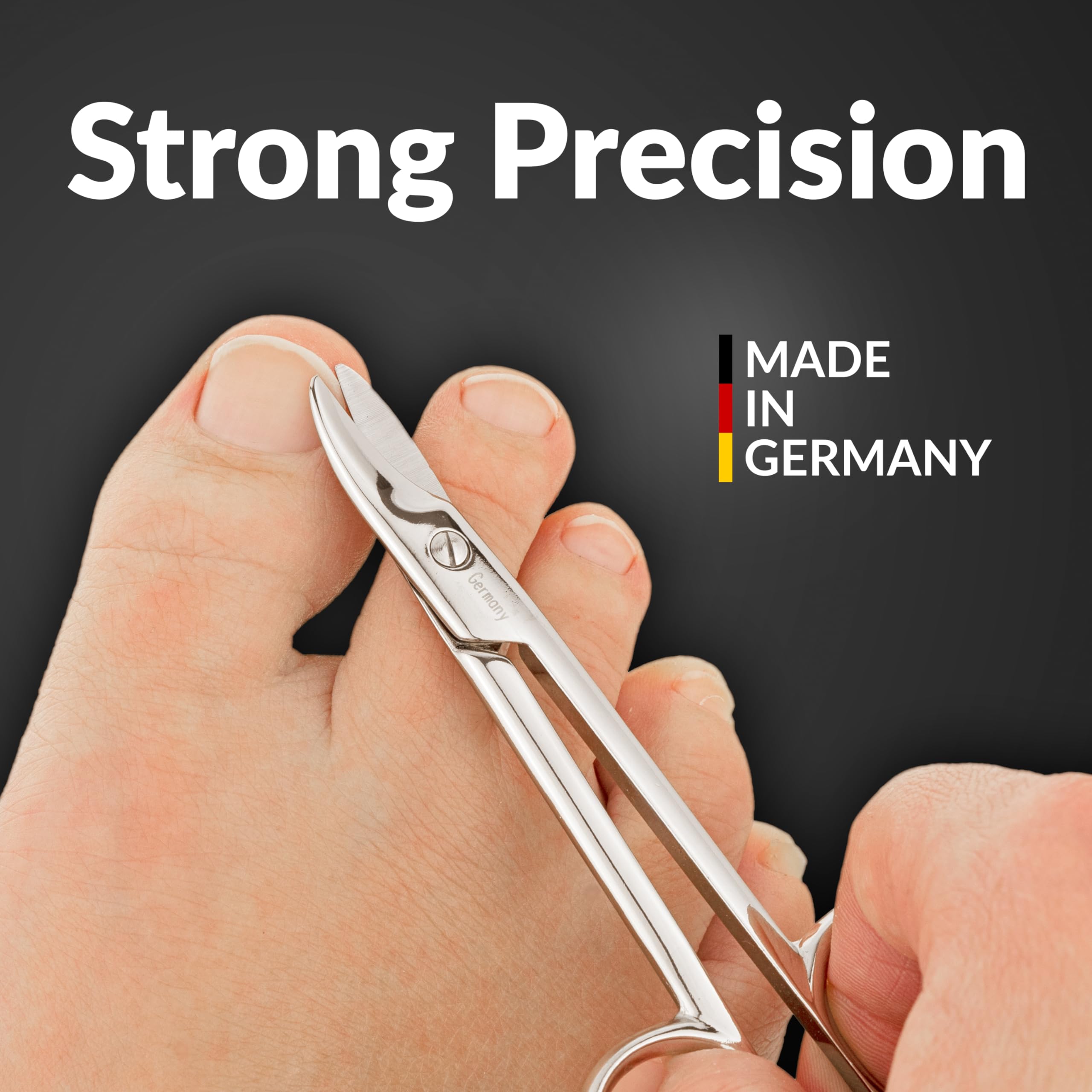 marQus Toenail Scissors with extra-sharp edge deliver clean cuts on tough nails.
