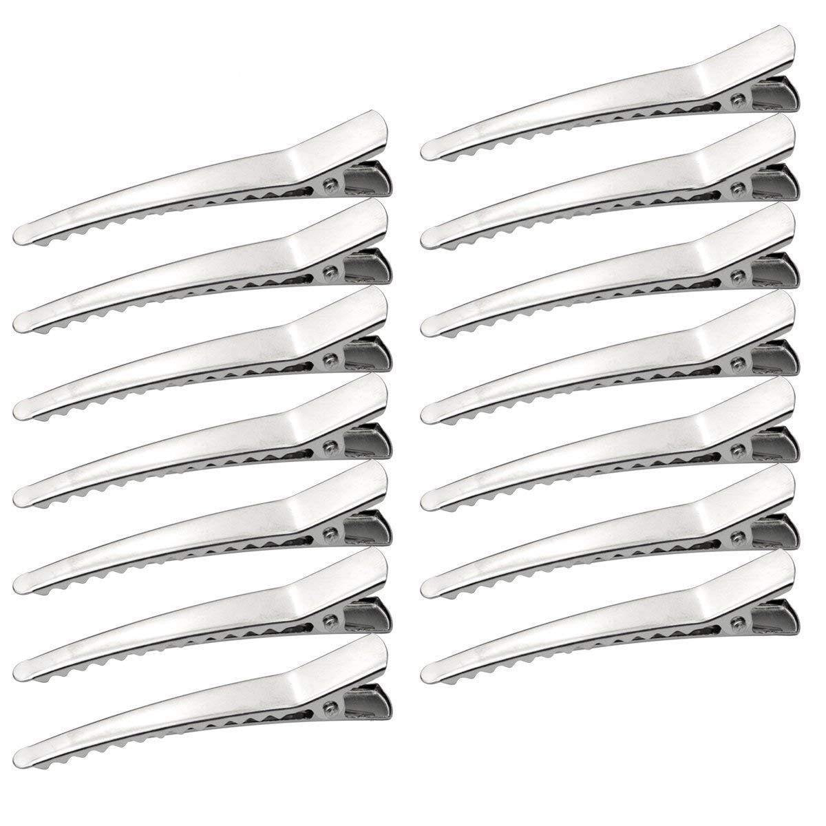 Marrywindix clips plateados de 2,36 pulgadas con cierre resistente para peinados rápidos.