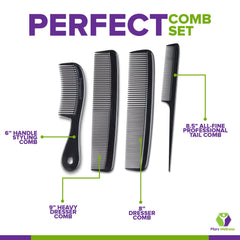Mars Wellness 8.5-inch all-fine tail comb for precise parting and blending