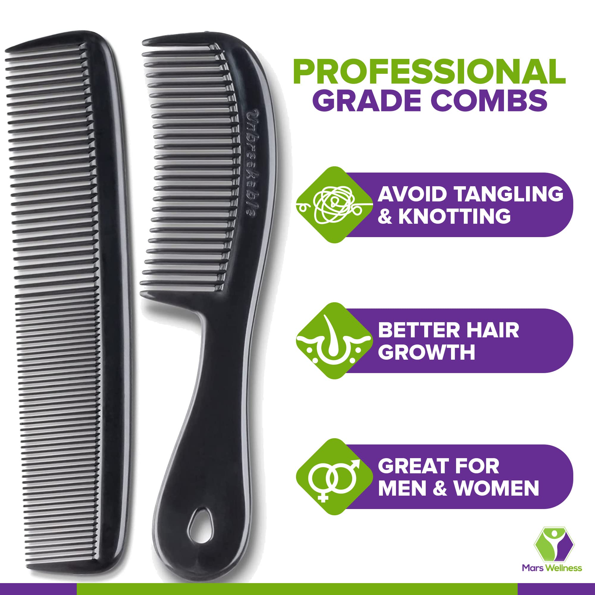 Mars Wellness 8-inch dresser comb for smoothing and shaping hair