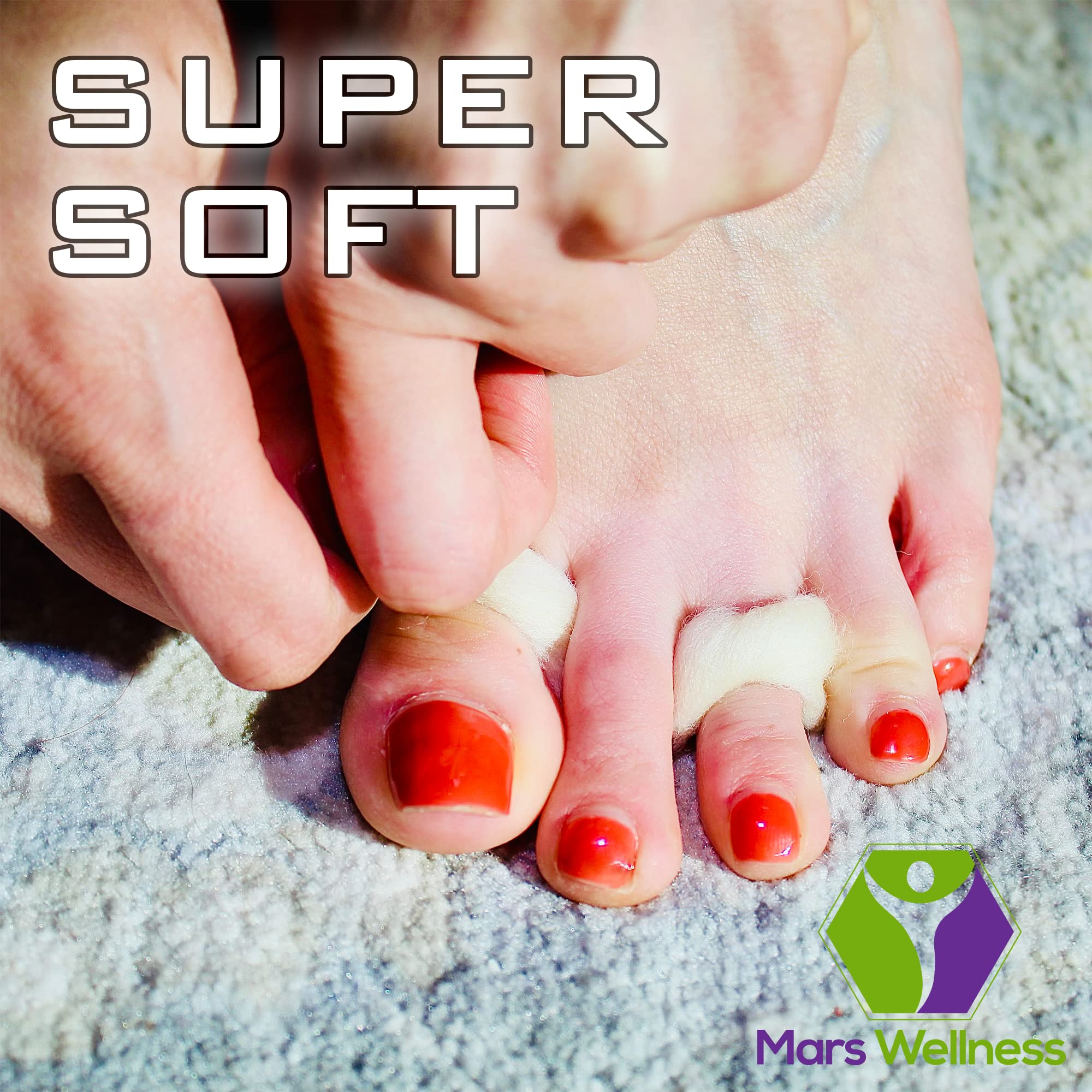 Mars Wellness Toe Separators ideal for hiking and running activities.