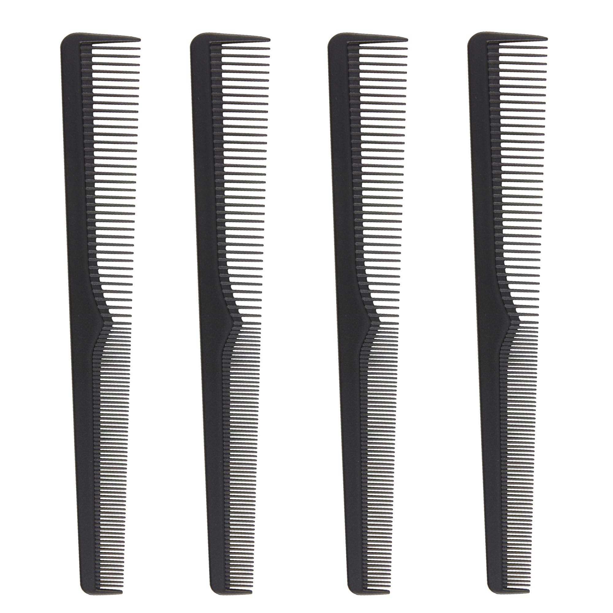Mars Wellness premium carbon fiber barber combs, 7.3-inch with precise taper for smooth styling.