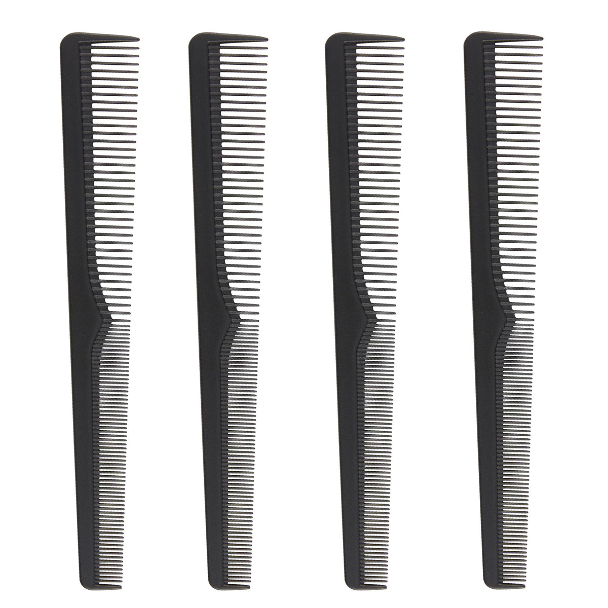 Mars Wellness premium carbon fiber barber combs, 7.3-inch with precise taper for smooth styling.