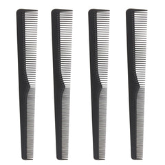 Mars Wellness premium carbon fiber barber combs, 7.3-inch with precise taper for smooth styling.