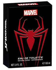 Marvel Spider-Man cologne spray action highlights easy, even application.