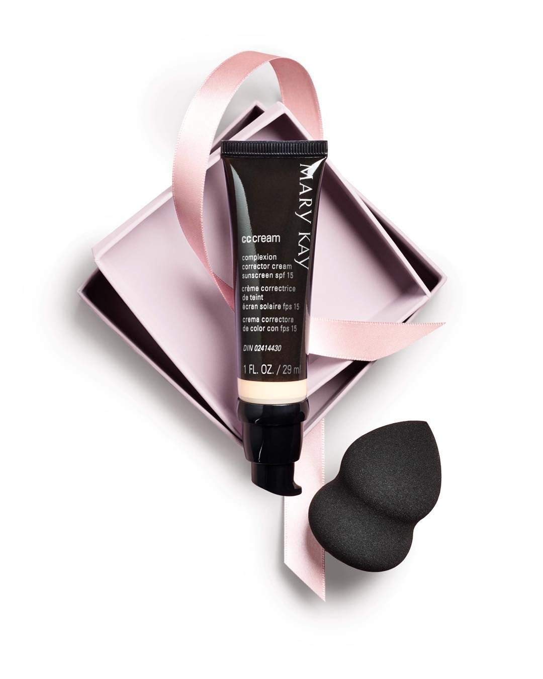 Mary Kay CC Cream Light to Medium bottle with SPF 15 for hydrated, even-looking skin.