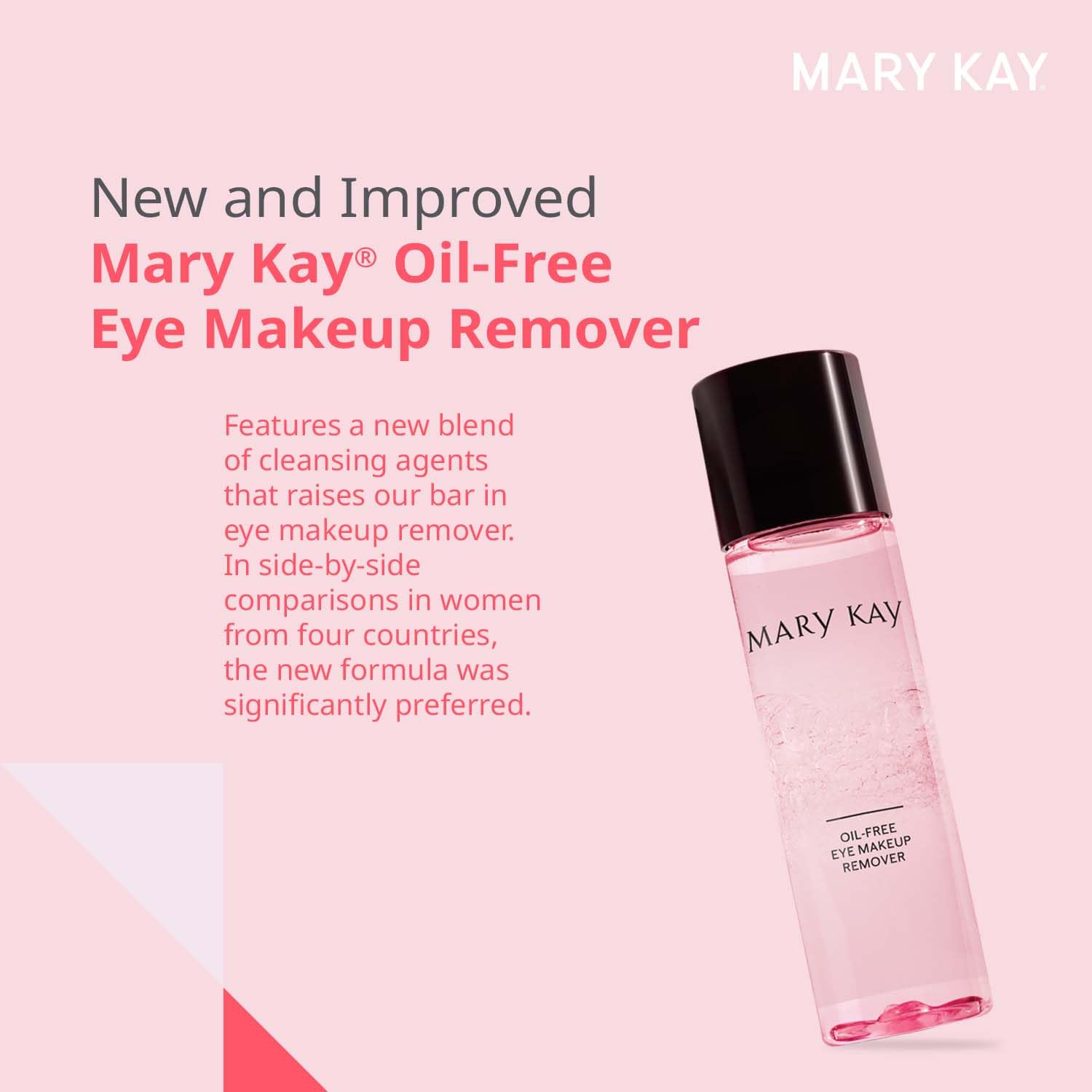 Mary Kay desmaquillante de ojos sin aceite, aplicación suave para piel sensible