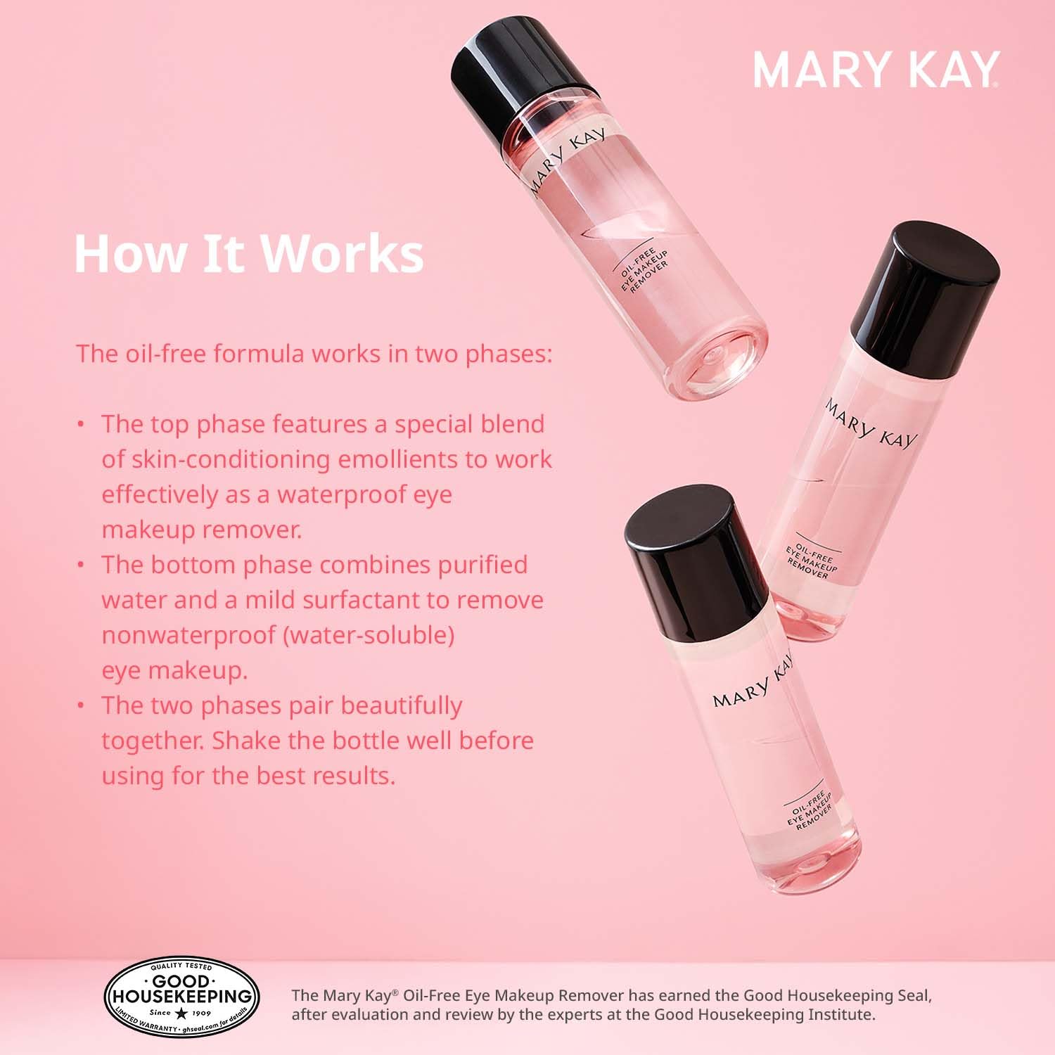 Mary Kay desmaquillante de ojos sin aceite, ideal para una rutina rápida de desmaquillado