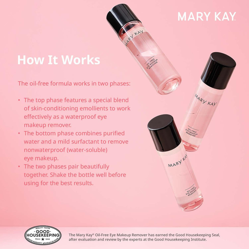 Mary Kay desmaquillante de ojos sin aceite, ideal para una rutina rápida de desmaquillado