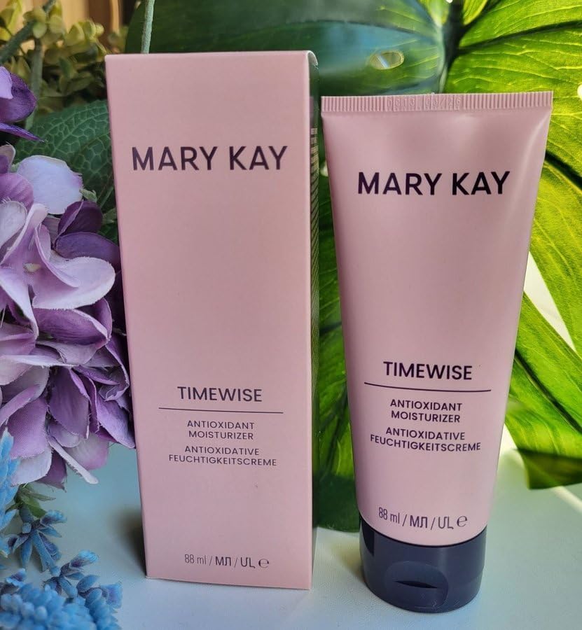 Mary Kay TimeWise moisturizer texture close-up shows silky, matte finish