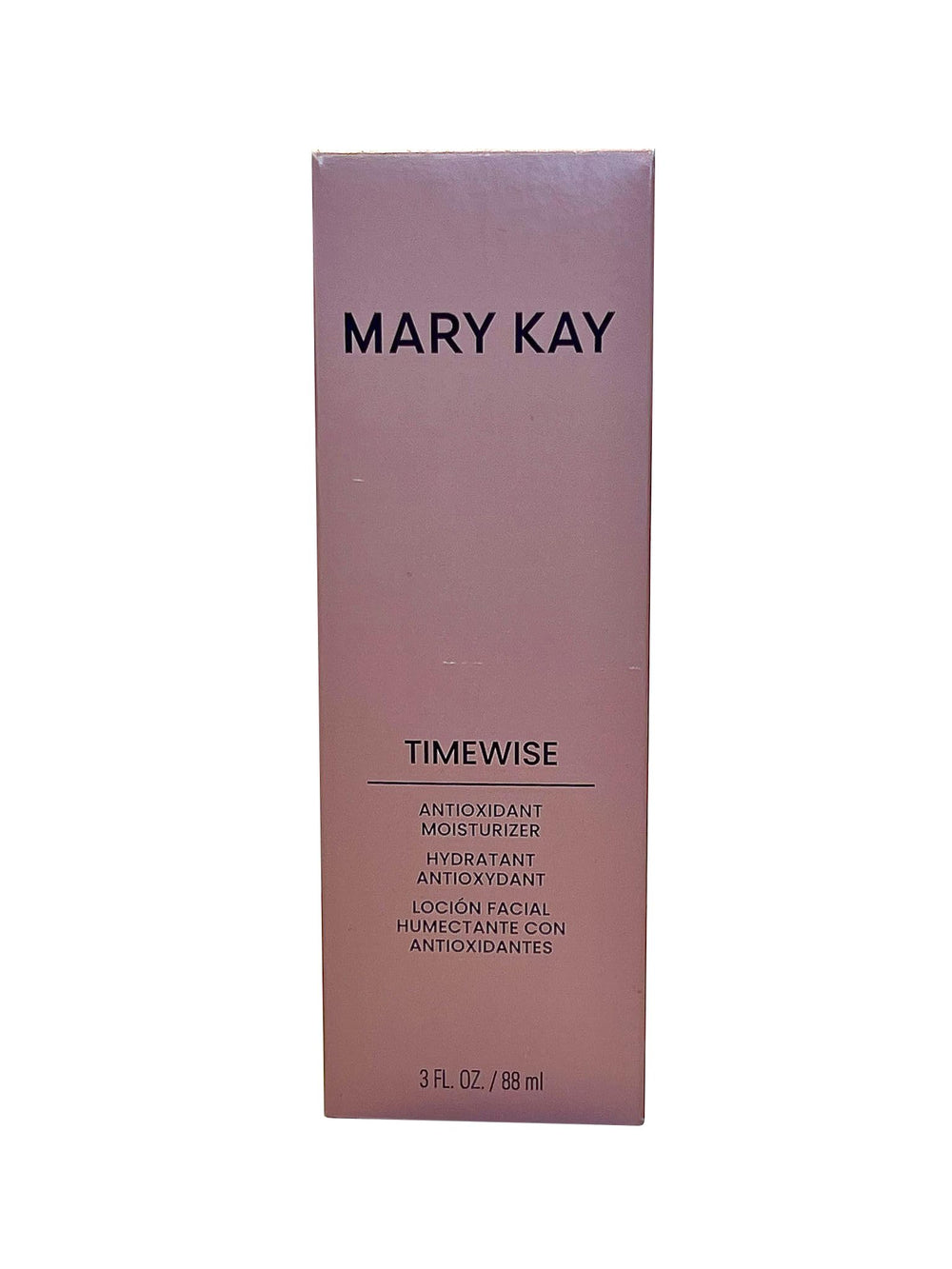 Mary Kay TimeWise Age-Fighting Moisturizer packaging highlights easy daily use for aging concerns