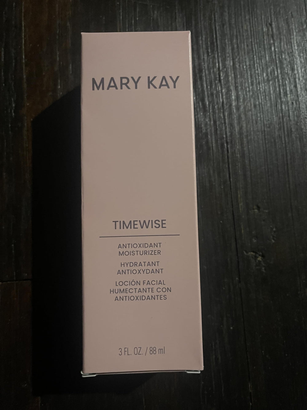Mary Kay TimeWise Antioxidant Moisturizer jar close-up showing creamy texture and smooth application