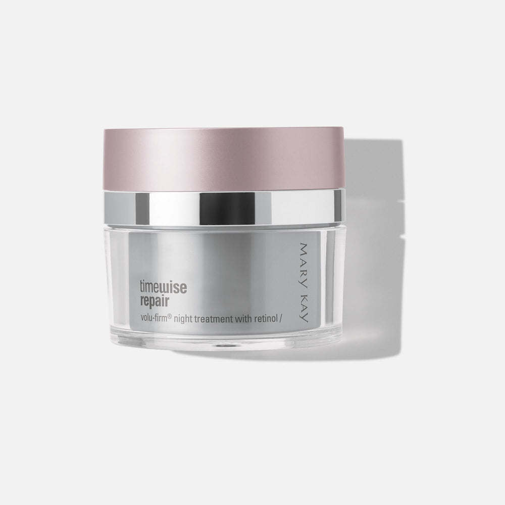 Mary Kay Timewise Repair Volu-Firm Night Treatment jar for overnight hydration