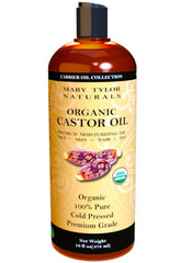 Mary Tylor Naturals Aceite de Ricino 16 oz: frasco grande para el cuidado de la piel.