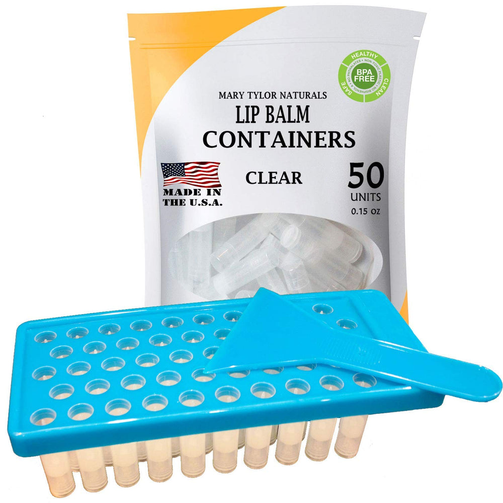 Mary Tylor Naturals lip balm tray with spatula for easy DIY filling