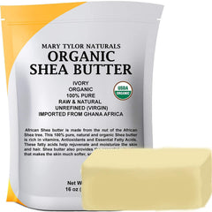 Mary Tylor Naturals Manteca de Karité Orgánica 1 lb, envase para hidratación profunda.