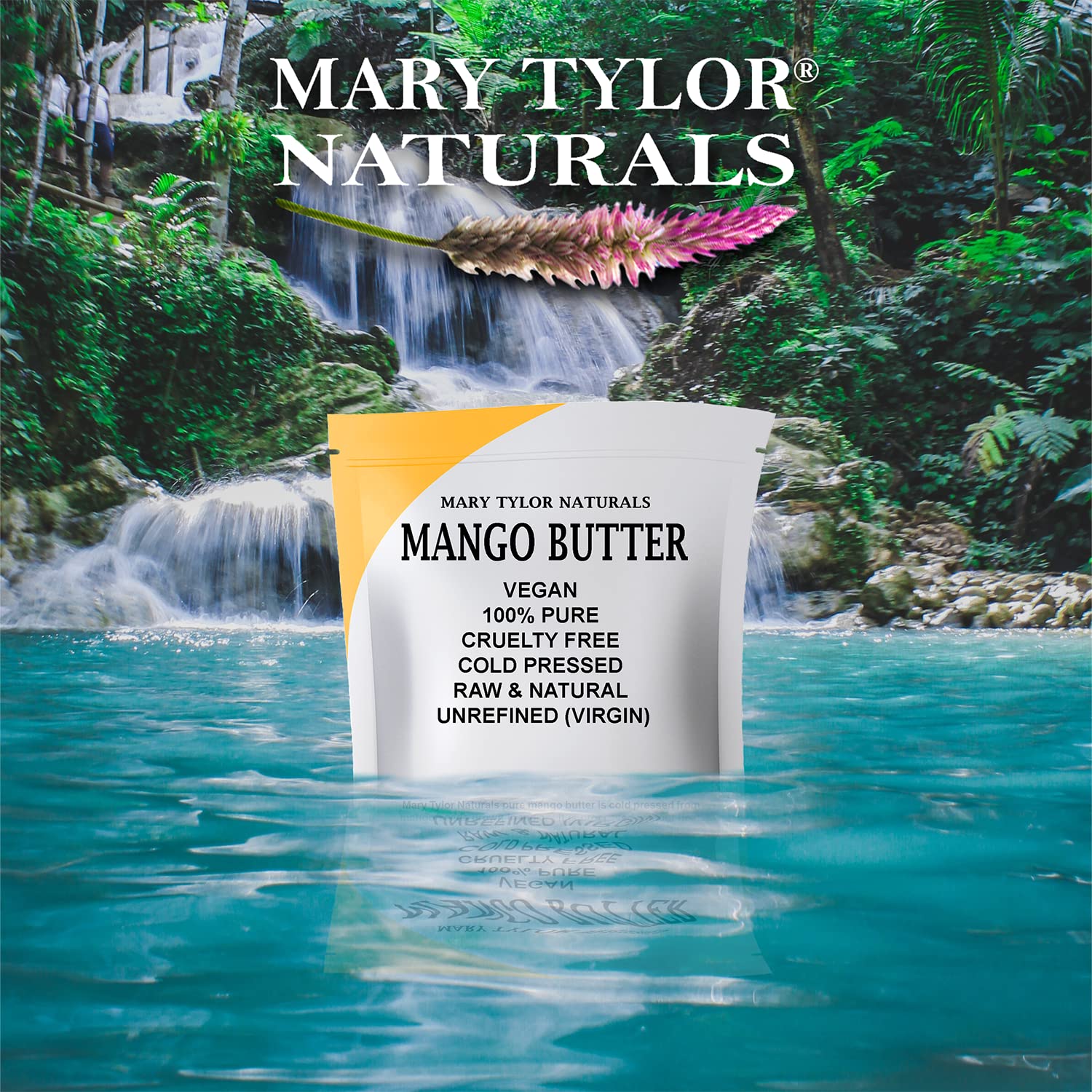 Mary Tylor Naturals manteca de mango en envase con cierre reutilizable