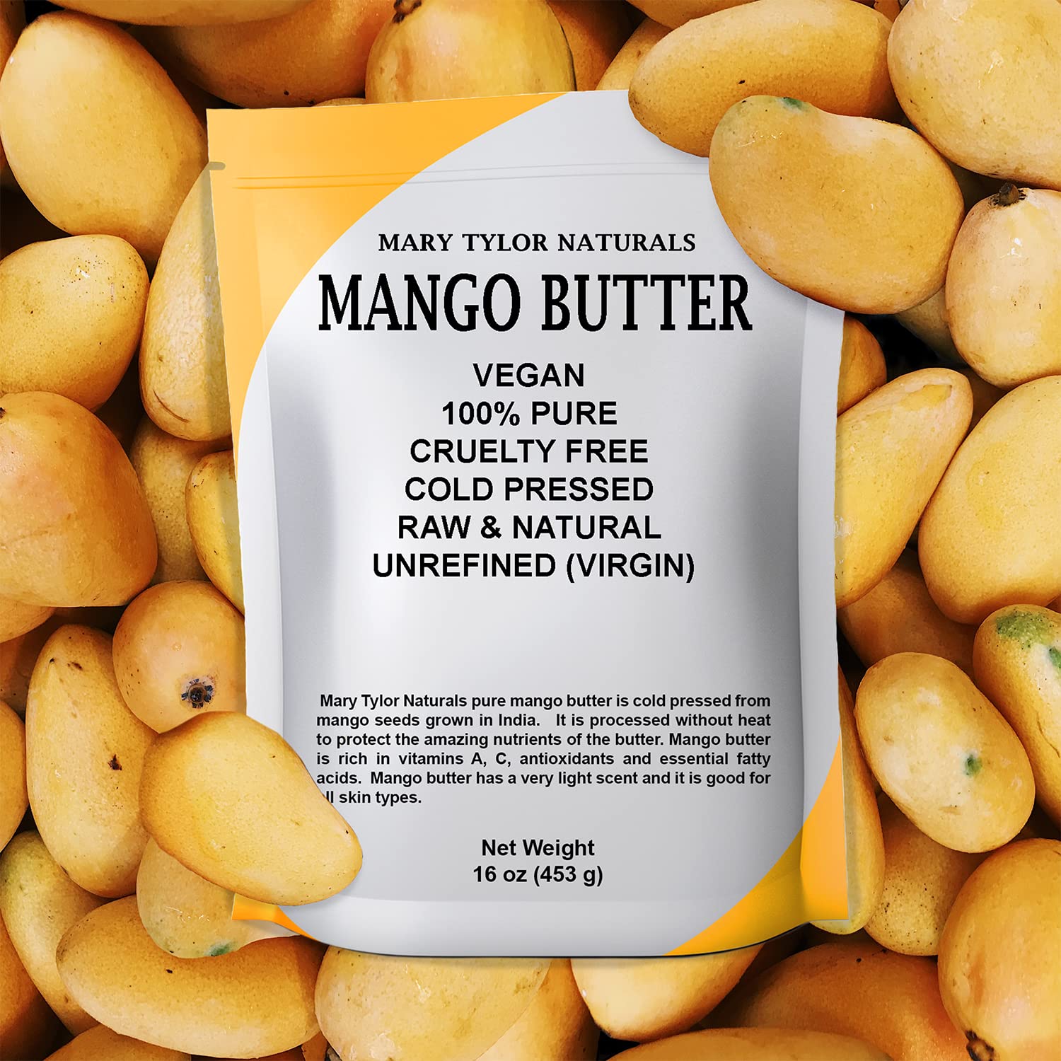 Mary Tylor Naturals manteca de mango para piel con aroma ligero