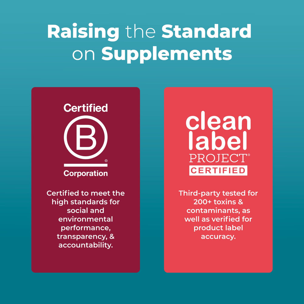 Nutrition facts panel close-up highlighting 2500 mcg biotin per serving.