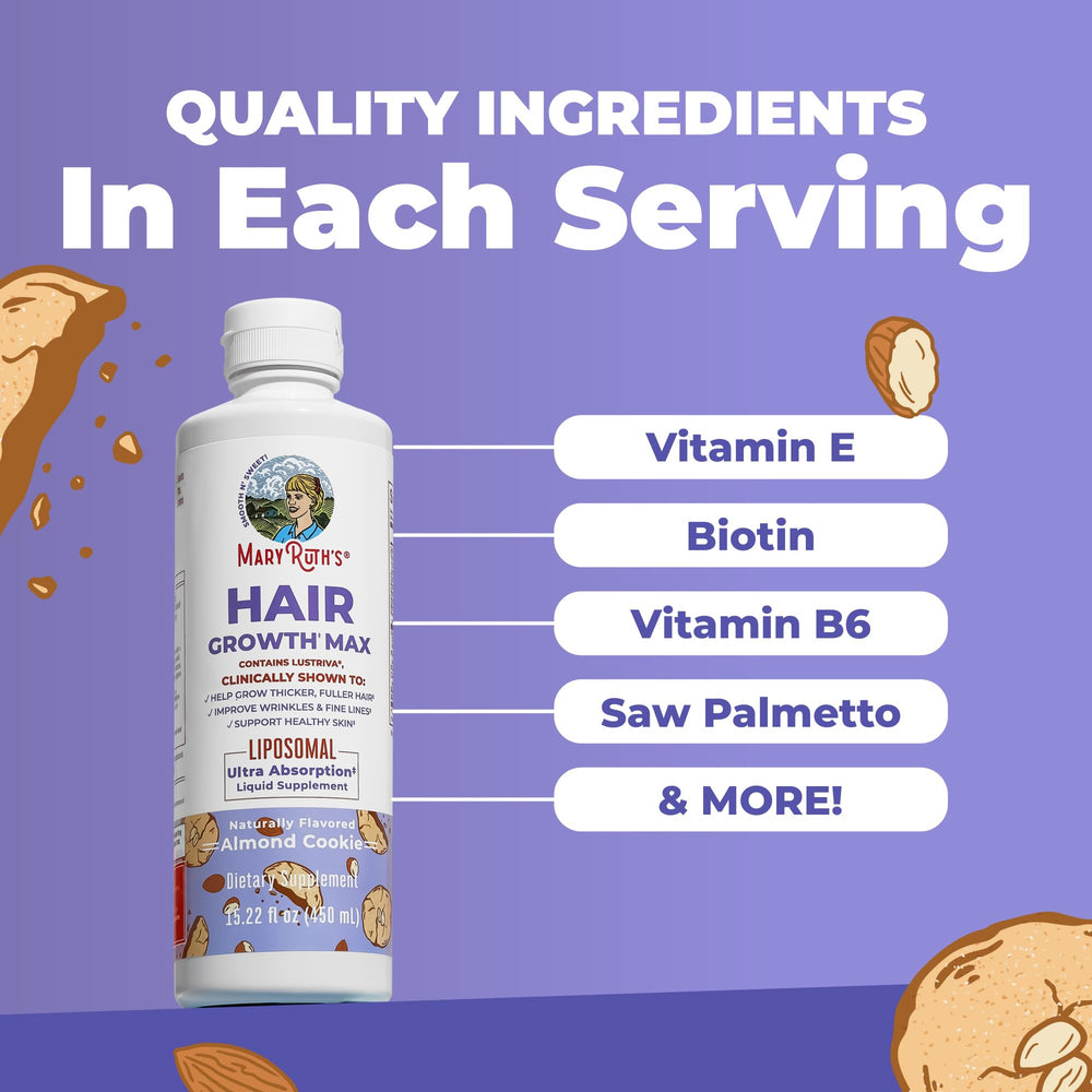MaryRuth's Liposomal pumpkin seed oil visual for hair and skin support