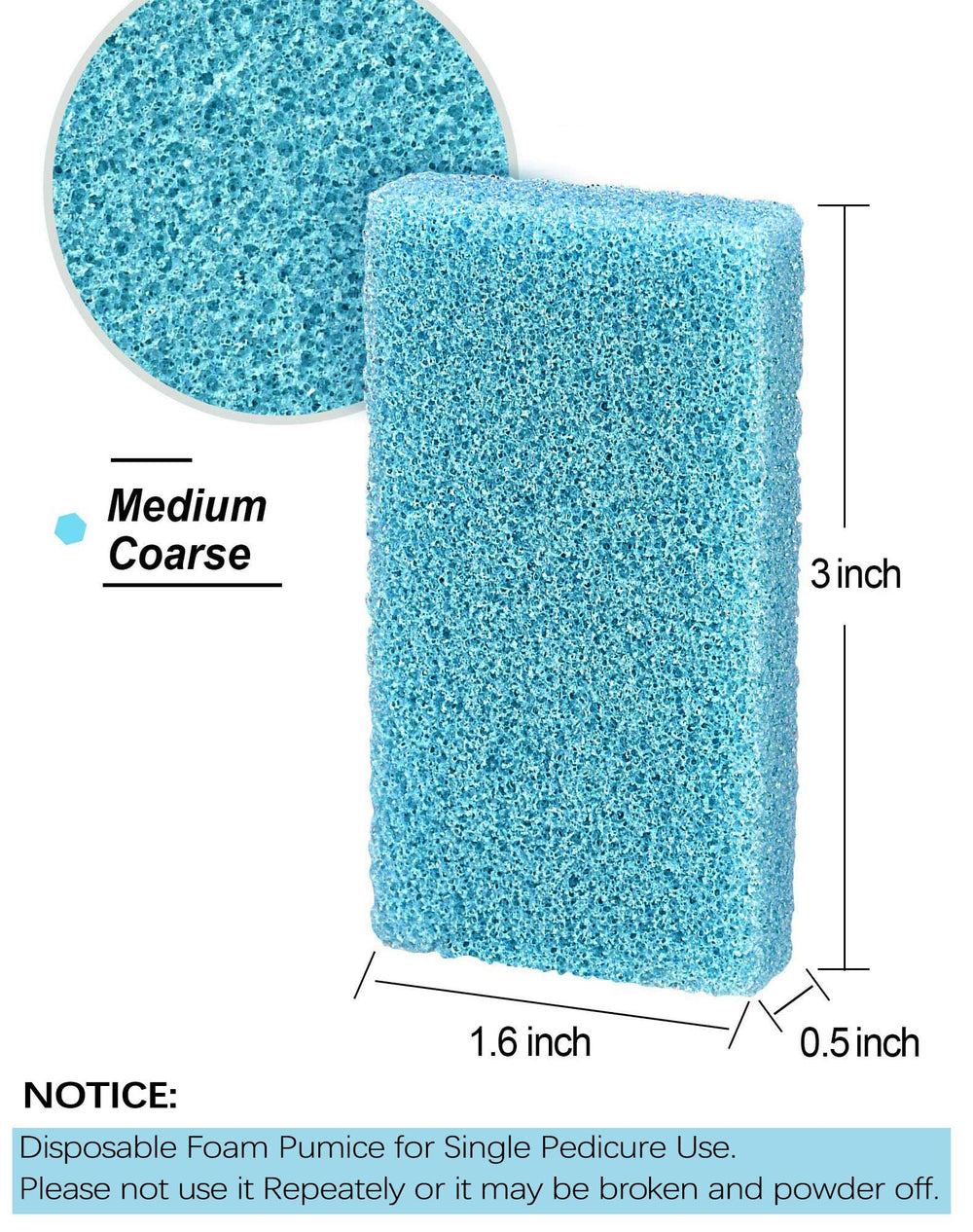 Maryton blue pumice pad close-up highlighting exfoliating texture.