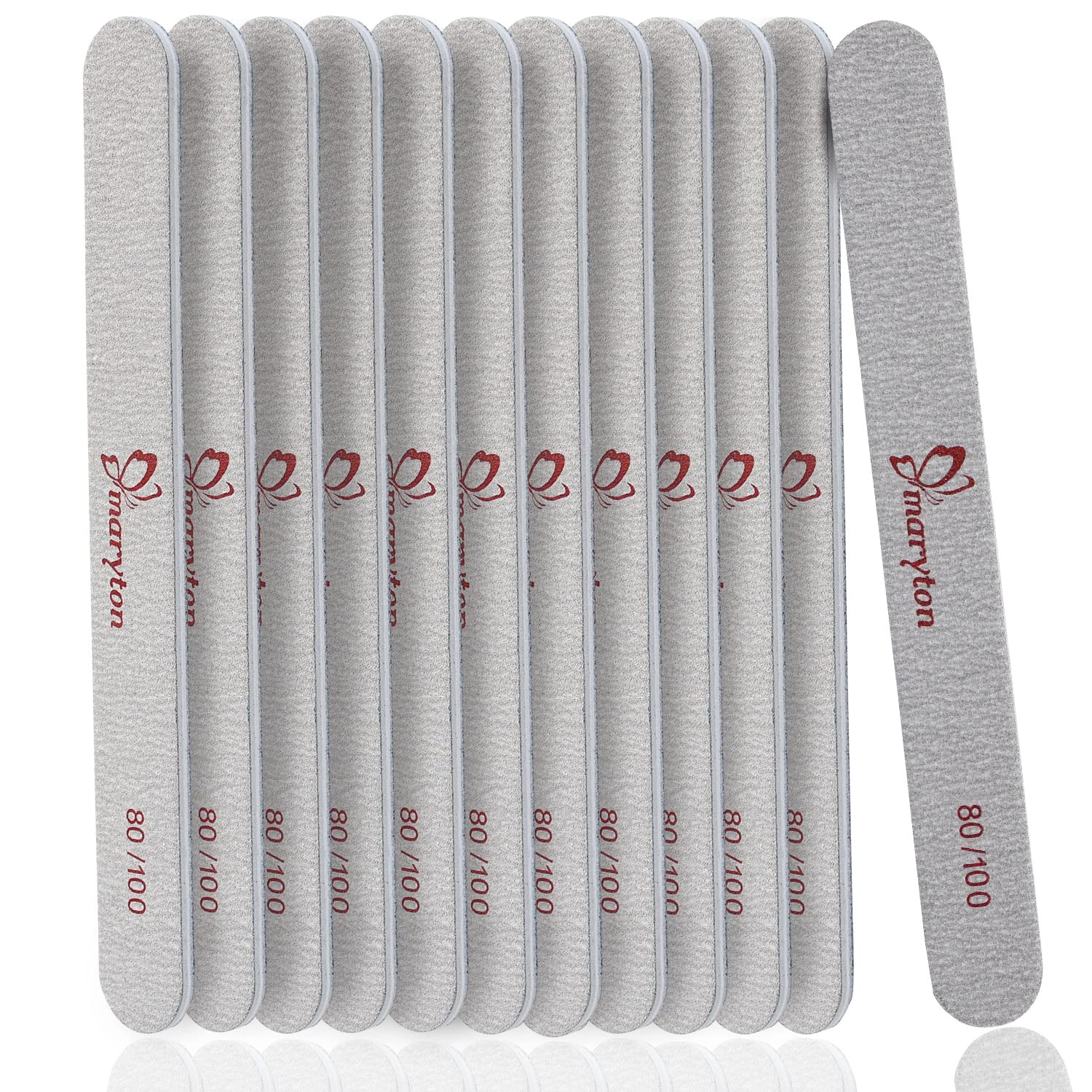 Maryton coarse nail file 80/100 grit for acrylic and gel nails.