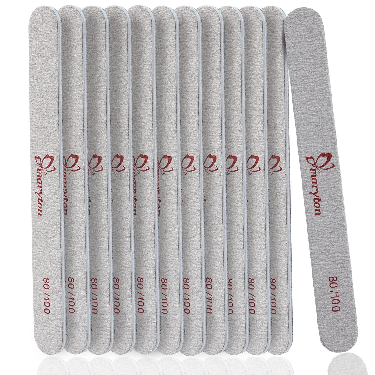 Maryton coarse nail file 80/100 grit for acrylic and gel nails.
