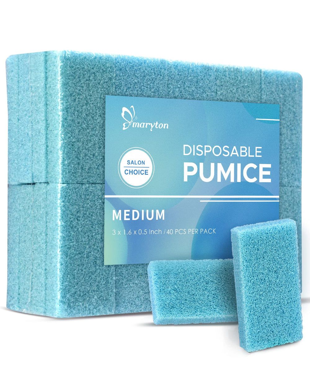 Maryton disposable foot scrubber pads pack blue for quick at-home pedicures.