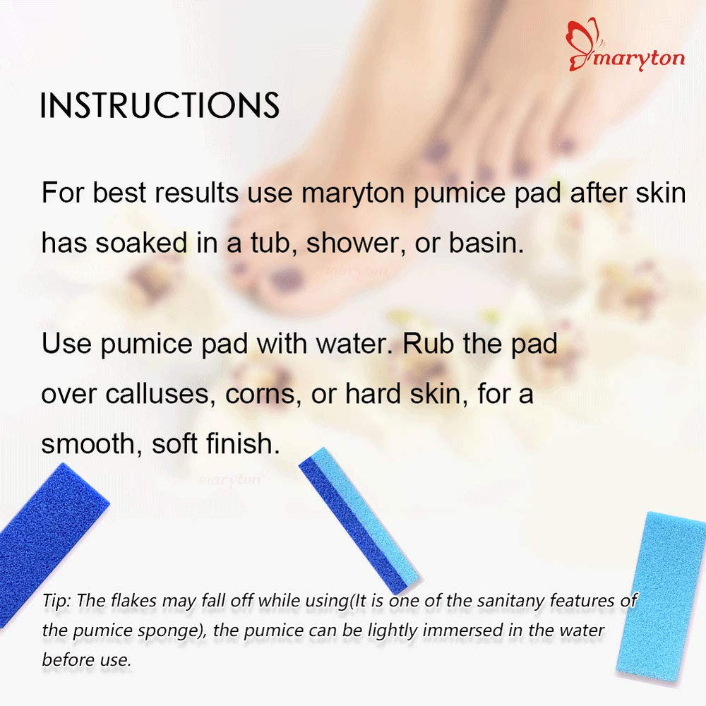 MARYTON foot pumice stone blue pack hand-held tool for easy pampering.