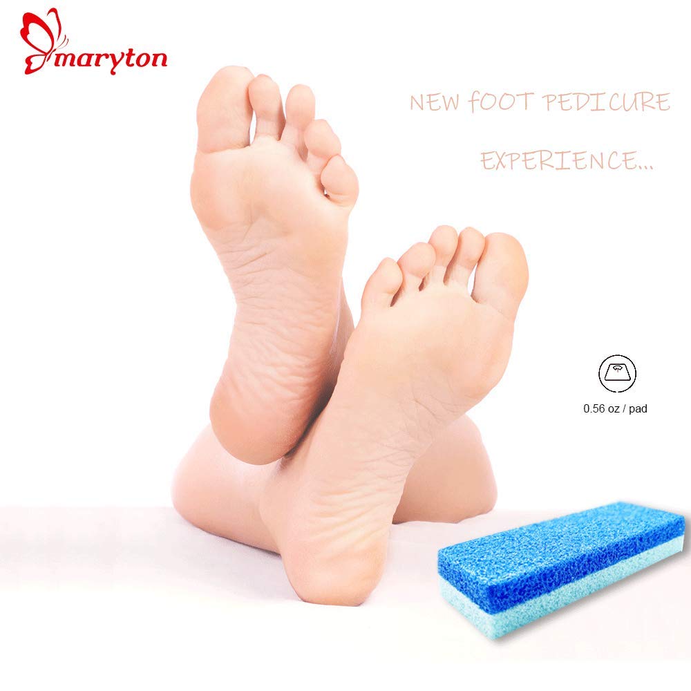 MARYTON foot pumice stone blue pack shower-use scrubber for quick refresh.