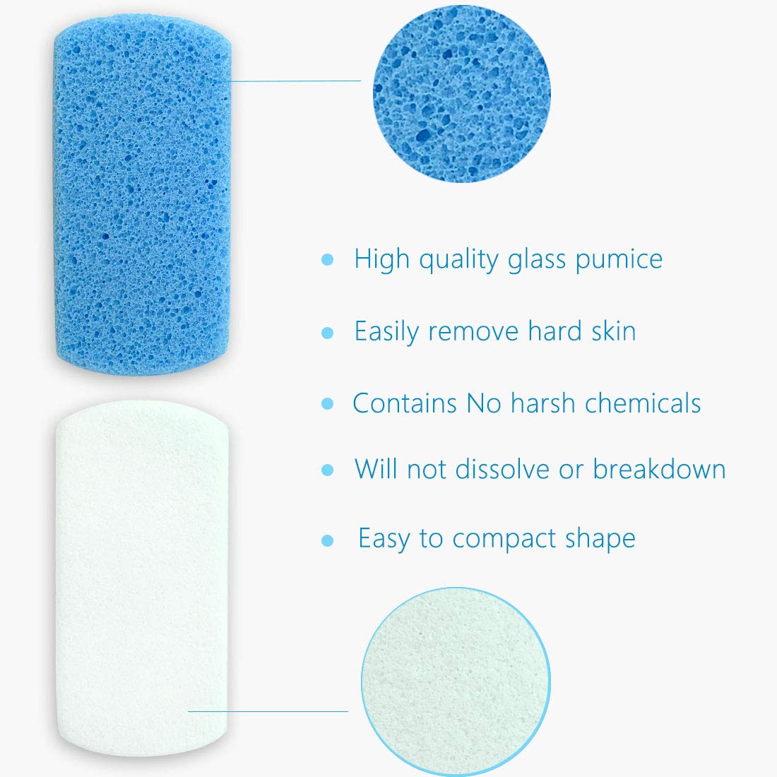 MARYTON glass pumice stone double-sided scrubber delivers efficient exfoliation.