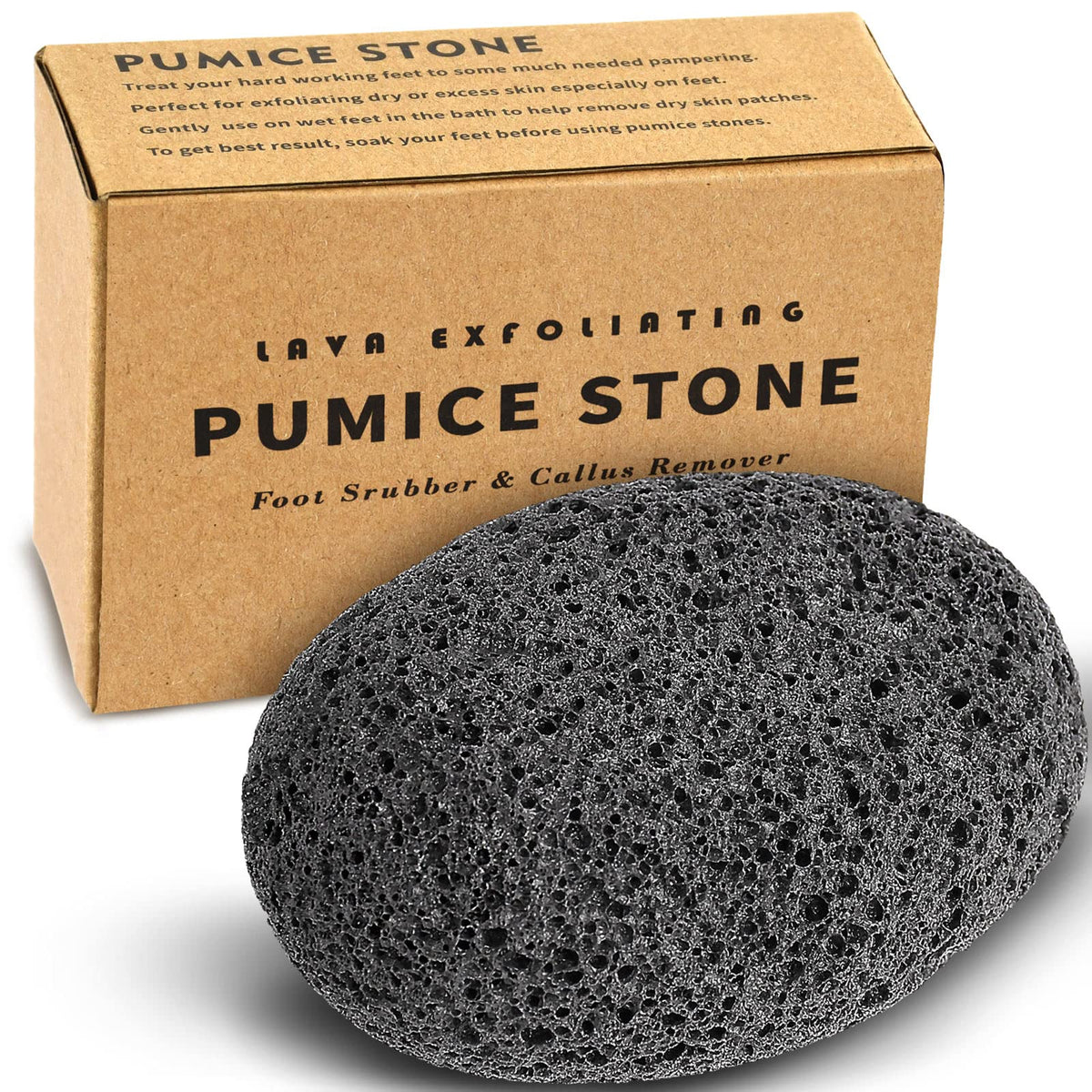 Maryton lava pumice stone for feet exfoliates dry skin for smoother heels.