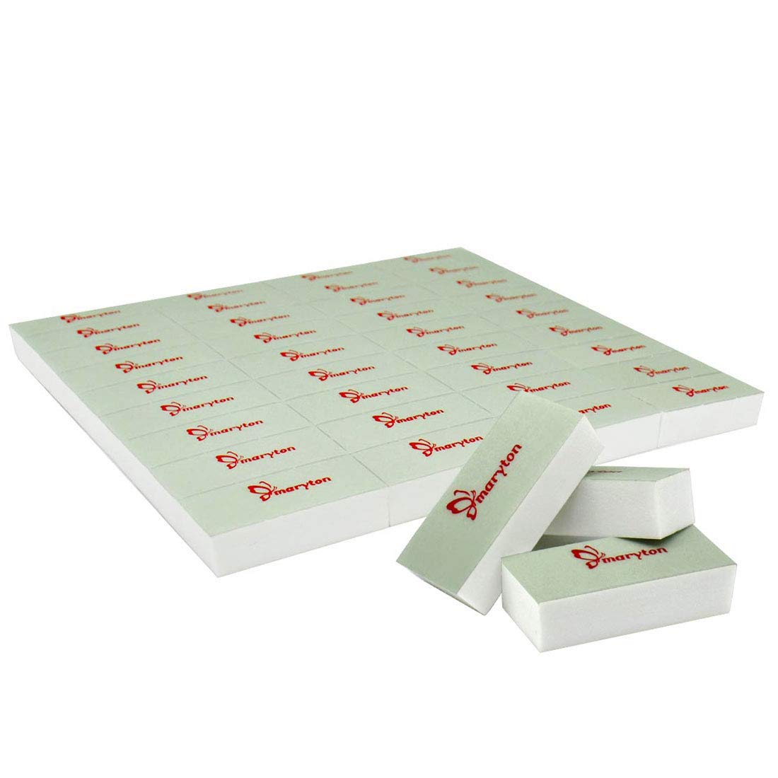 Maryton mini nail buffer green side smooths nails for an even base.