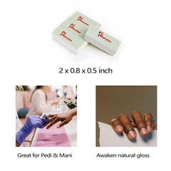 Maryton mini nail buffer white side delivers a glass-like shine after smoothing.