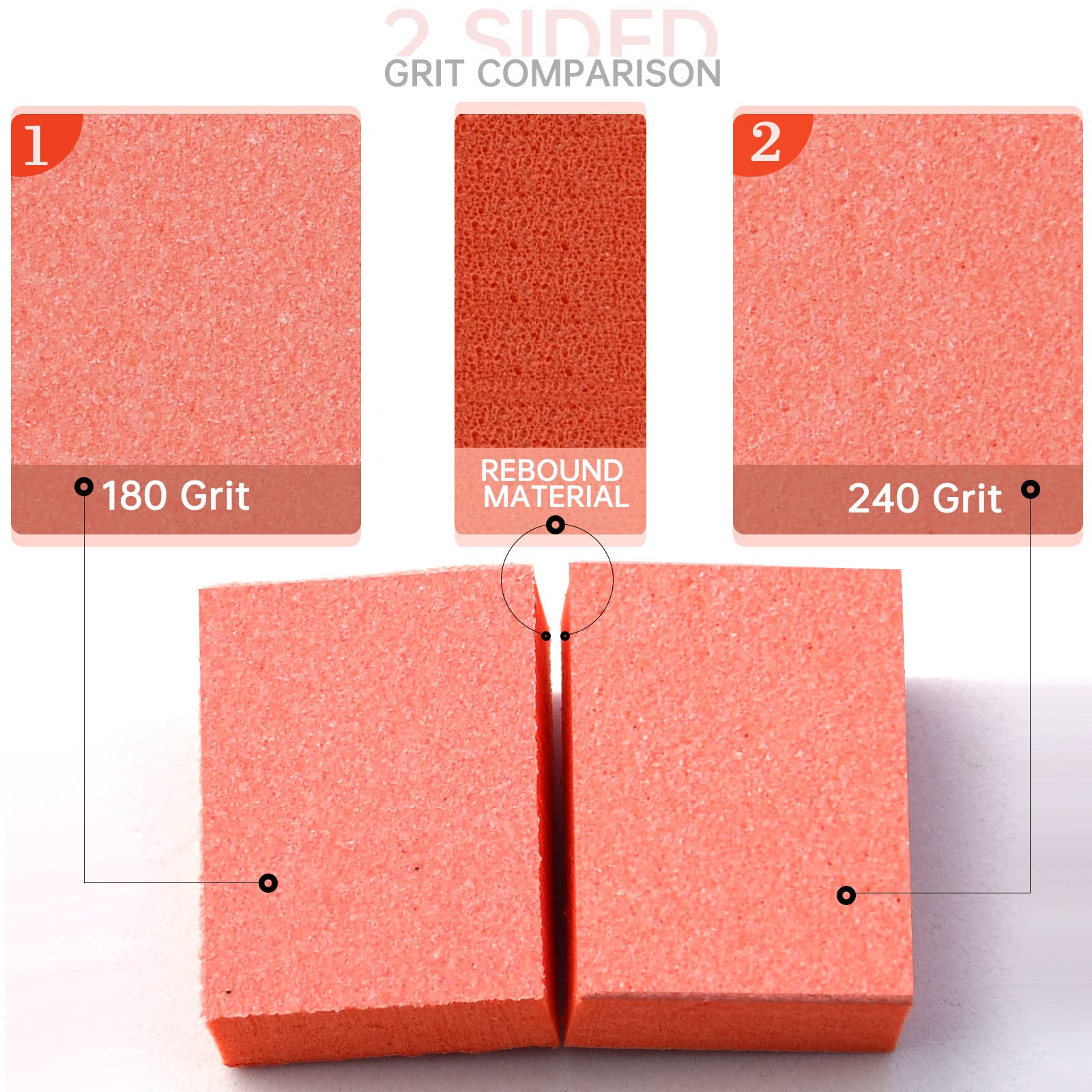 Maryton orange buffer side view smoothing nails