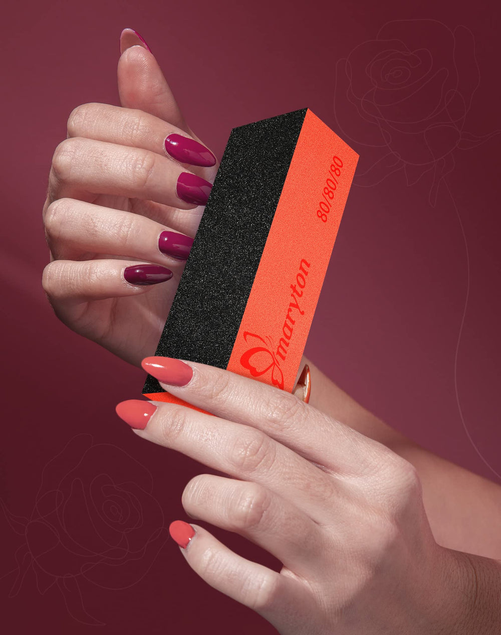 Maryton nail sanding block for professional or home use.